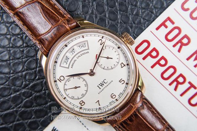 IWC手錶 V2升級版 萬國lW52850 葡萄牙萬年曆腕表系列 萬國表高端機械男表  hds1437